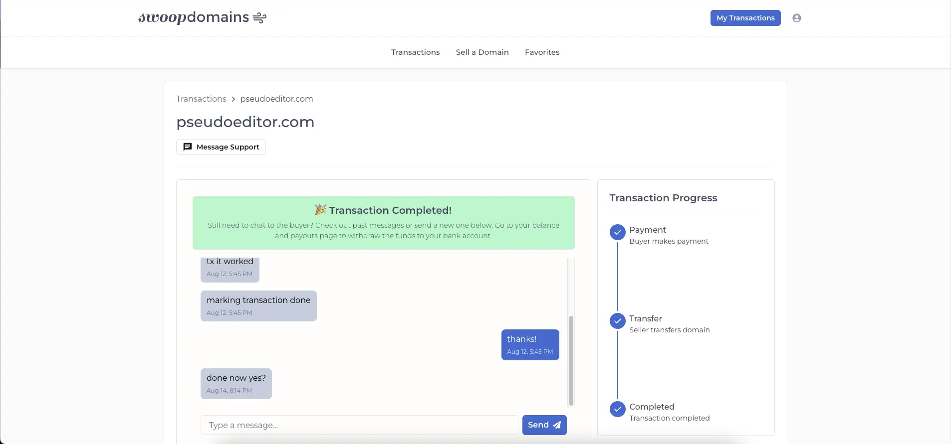 Safe Transactions